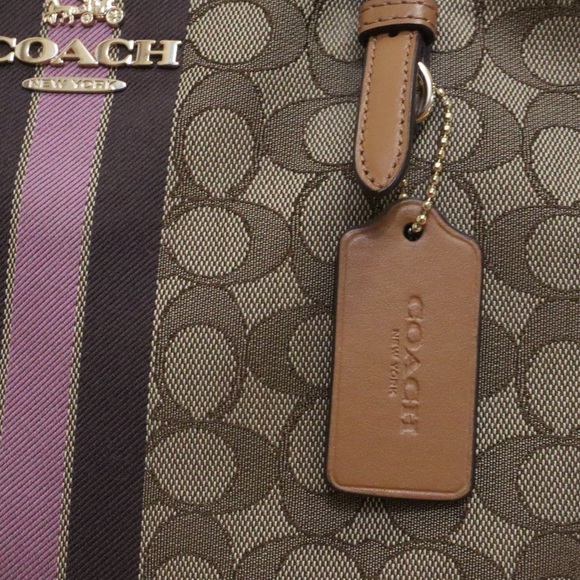 Coach Zip Tote In Signature Jacquard With Stripe - Picture 5 of 15